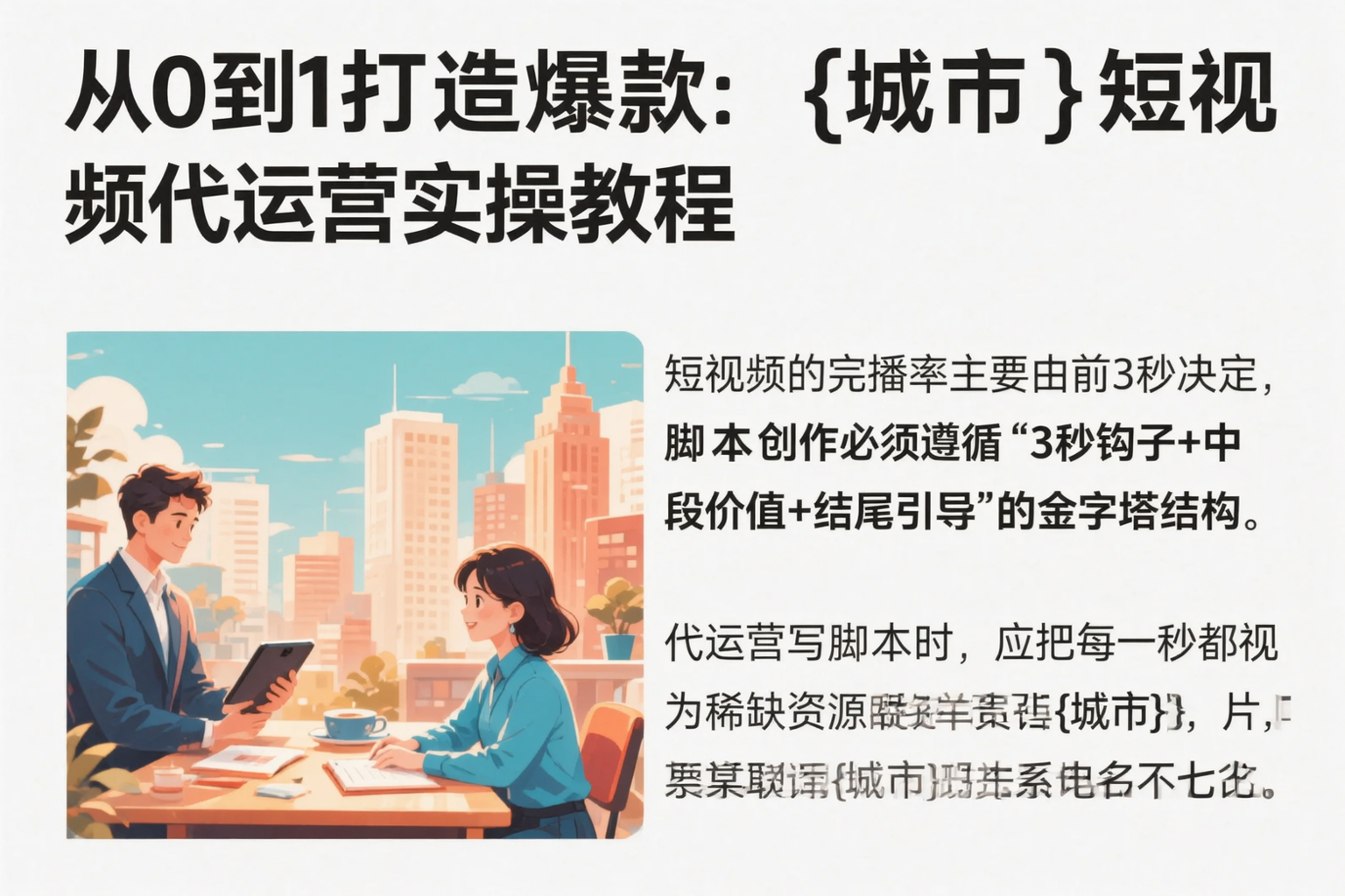 从0到1打造爆款：成都短视频代运营实操教程