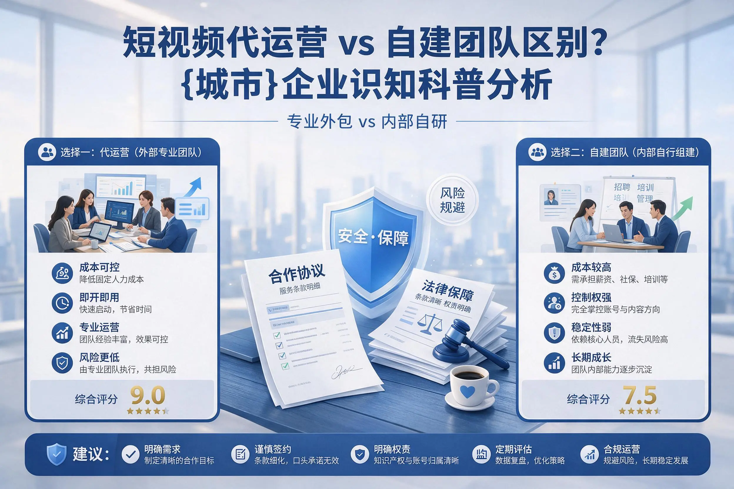 短视频代运营与自建团队区别？成都企业认知科普分析