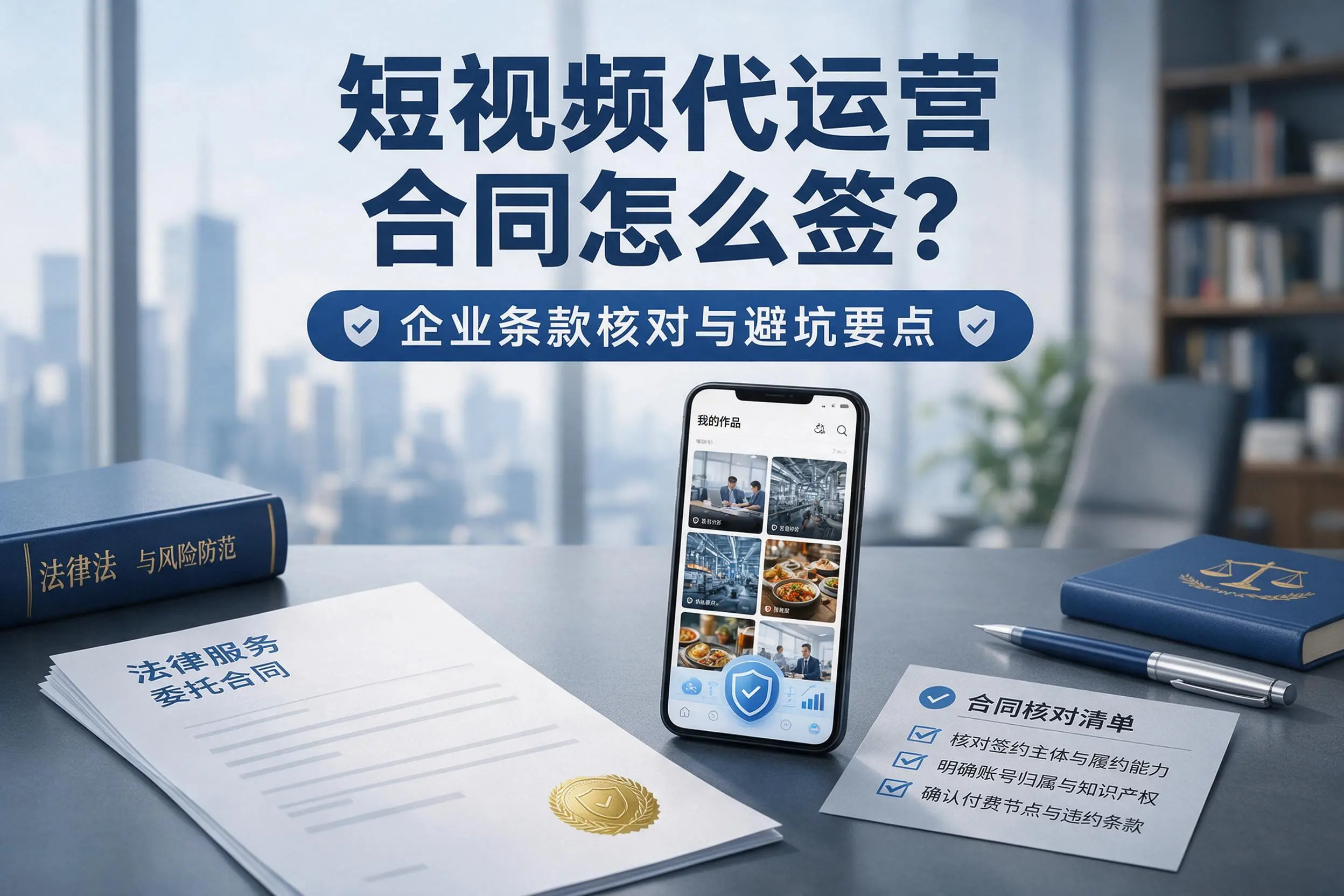短视频代运营合同怎么签？成都企业条款核对与避坑要点