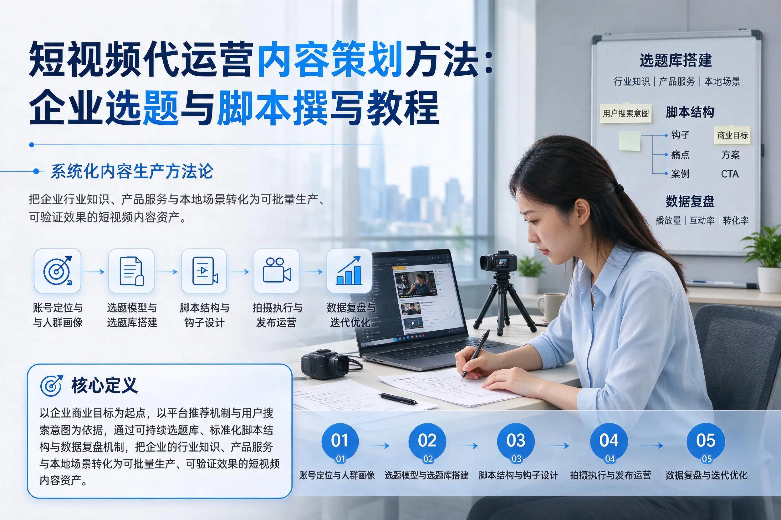 短视频代运营内容策划方法：成都企业选题与脚本撰写教程