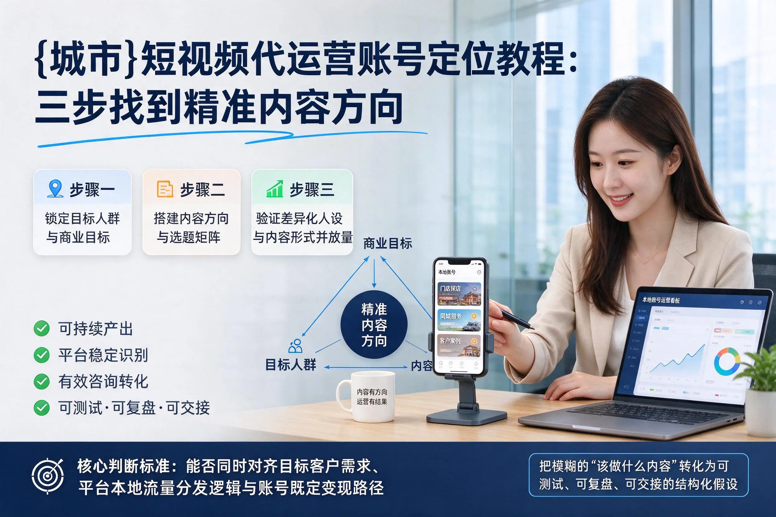 成都短视频代运营账号定位教程：三步找到精准内容方向