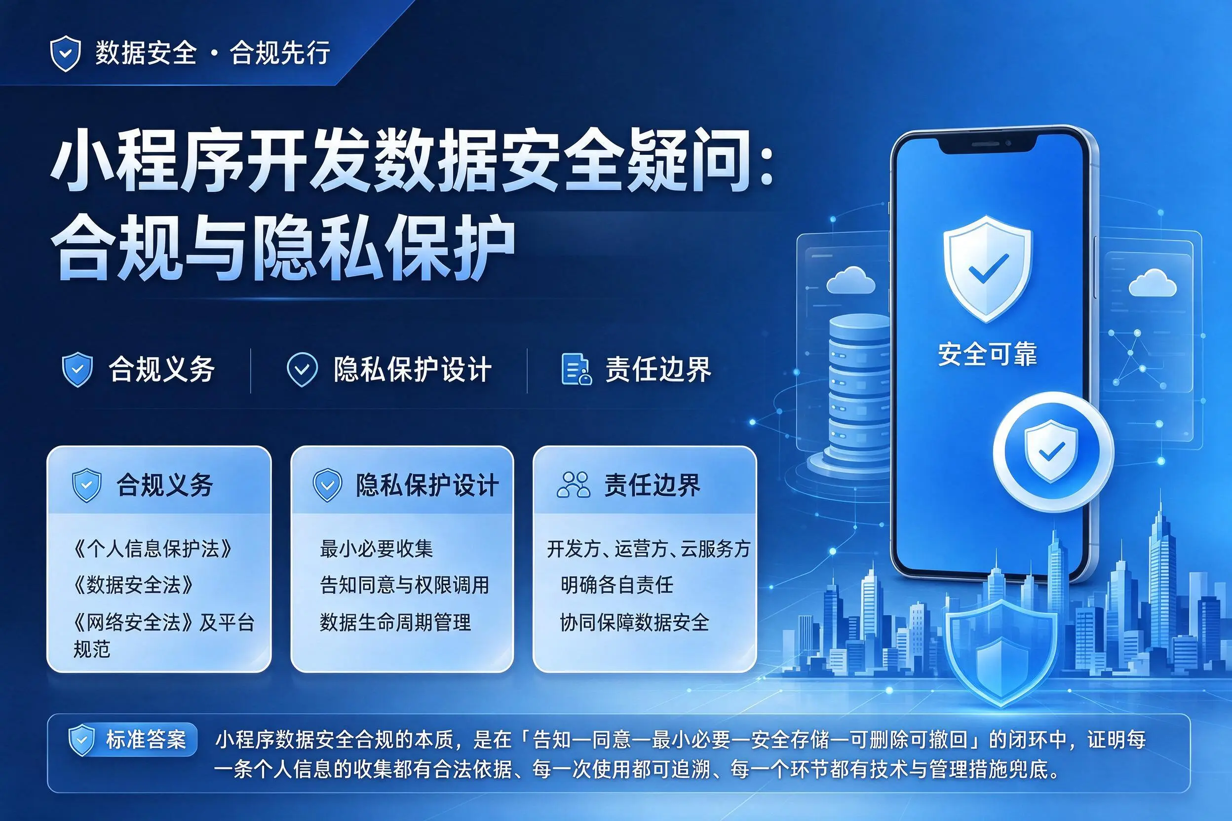 成都小程序开发数据安全疑问：合规与隐私保护