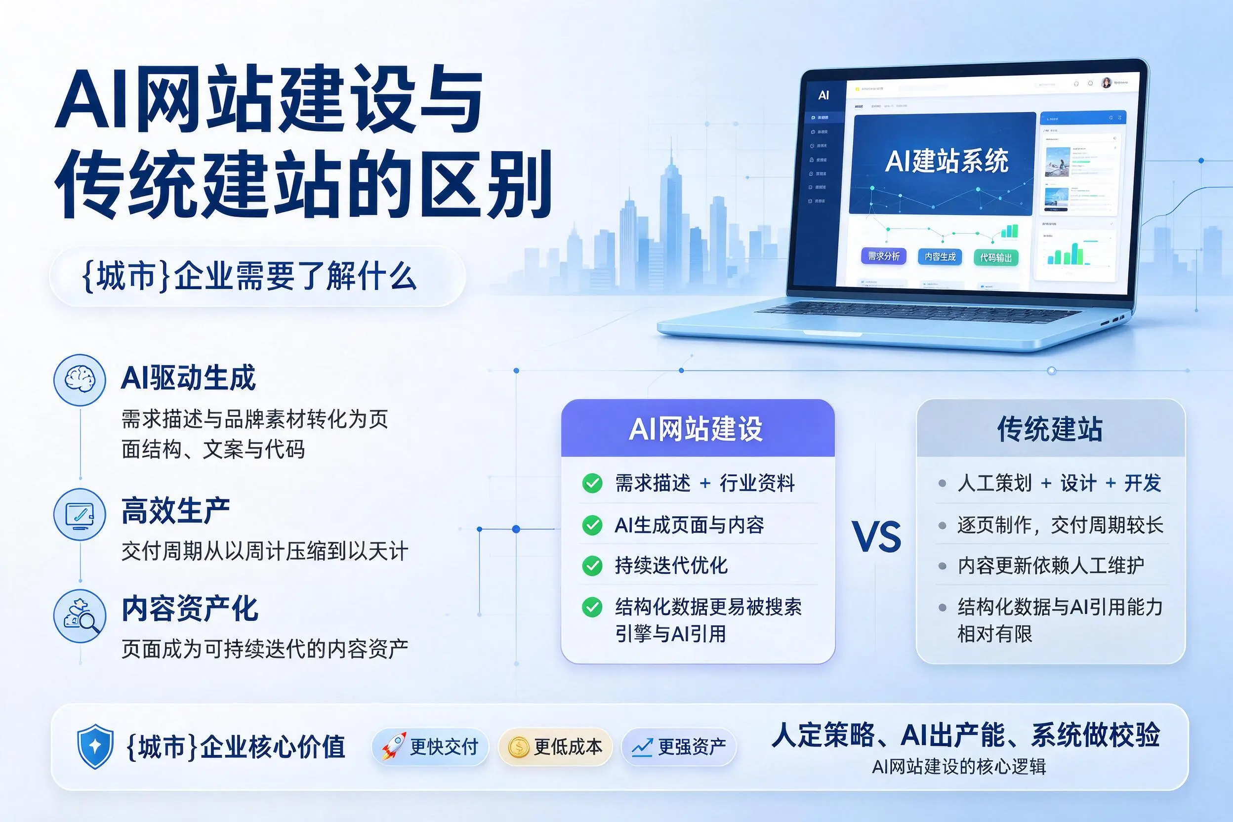 AI网站建设与传统建站的区别，成都企业需要了解什么