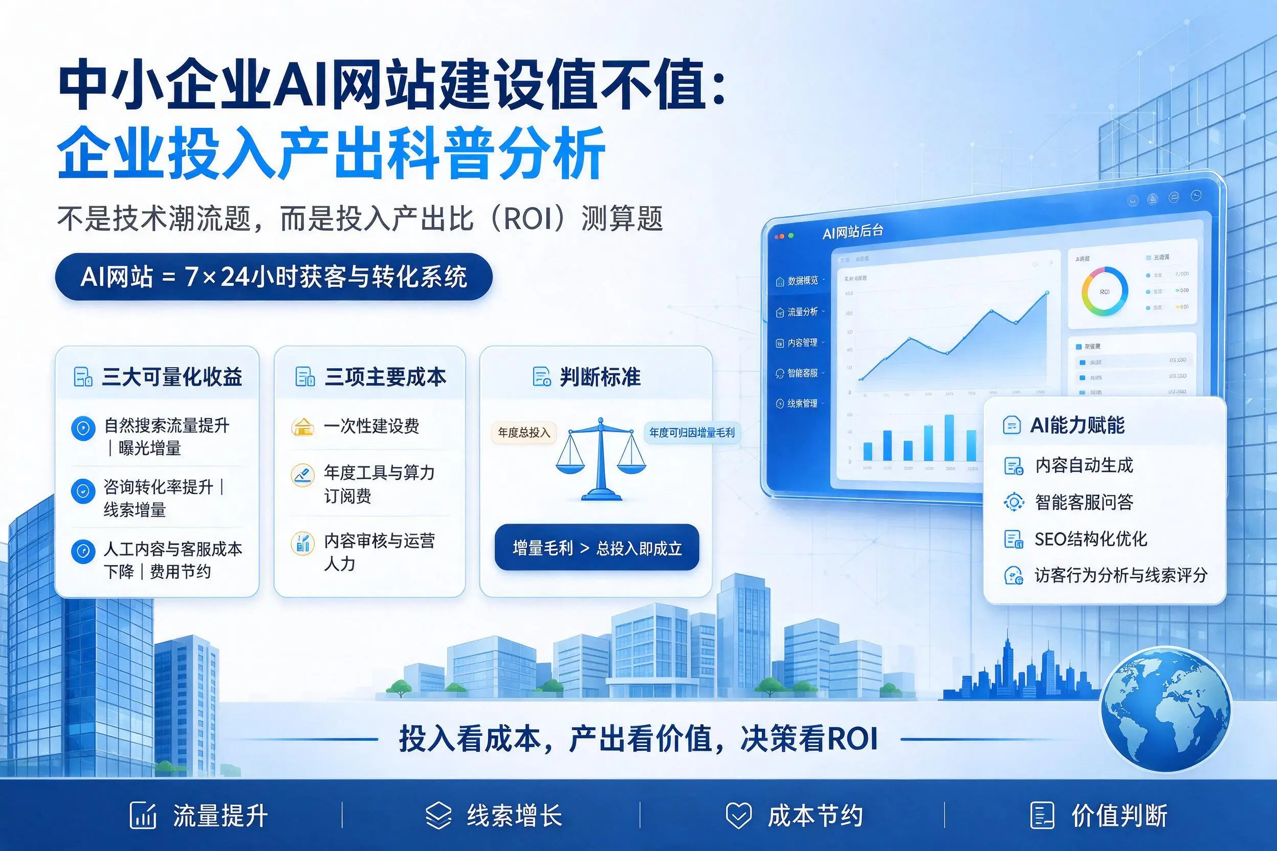 中小企业AI网站建设值不值:成都企业投入产出科普分析