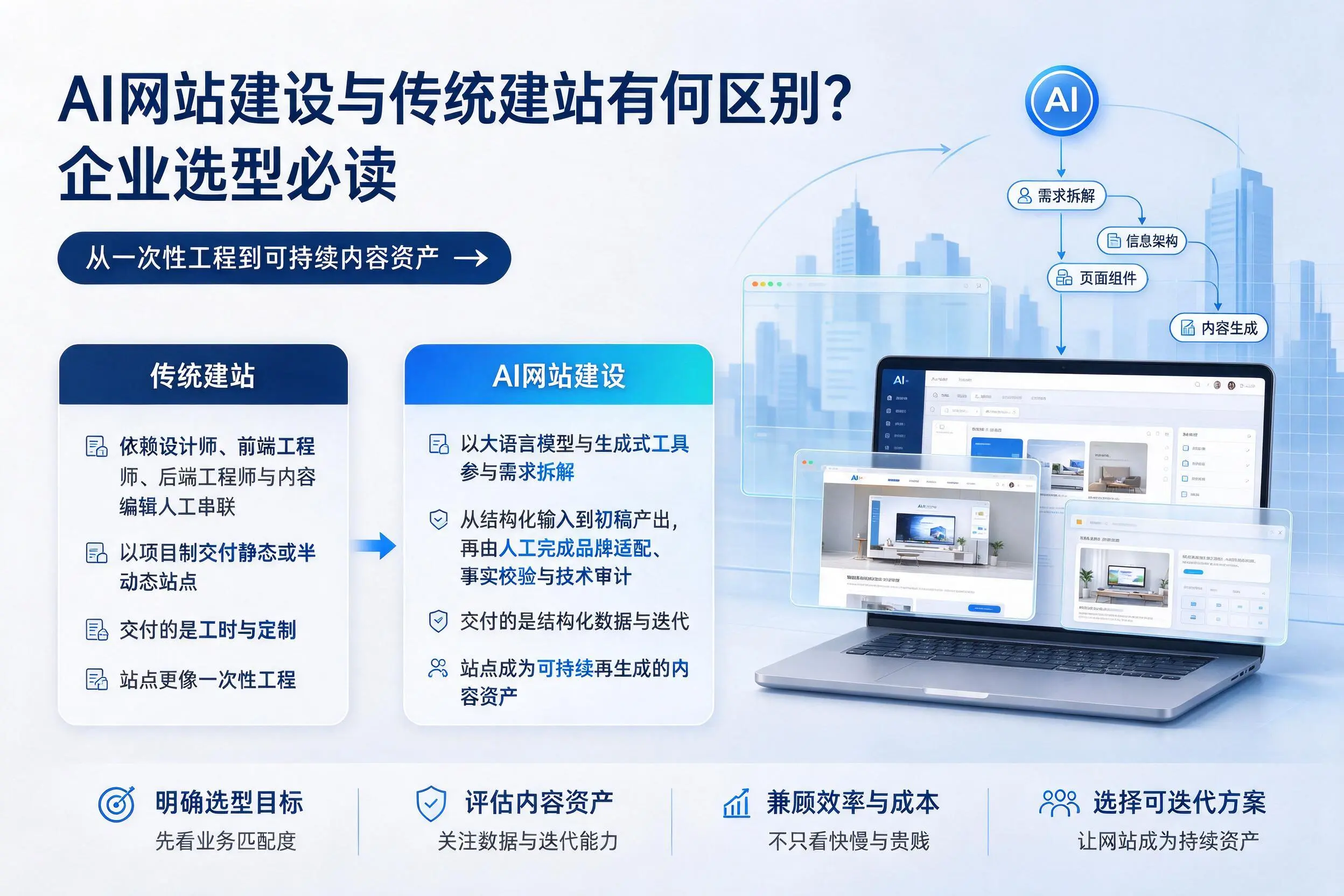 AI网站建设与传统建站有何区别？成都企业选型必读