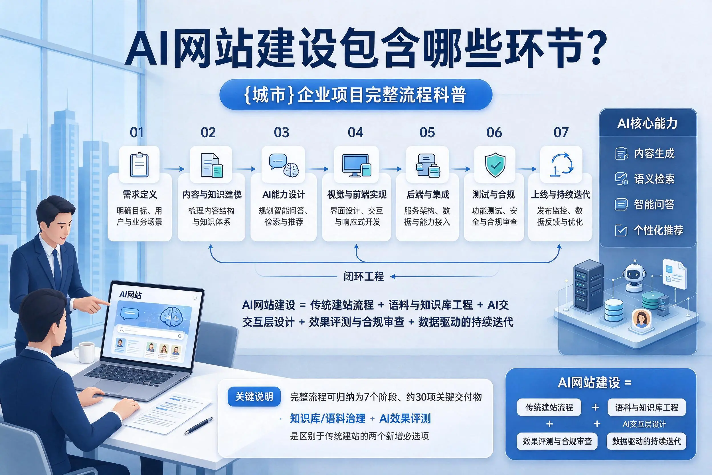 AI网站建设包含哪些环节？成都企业项目完整流程科普