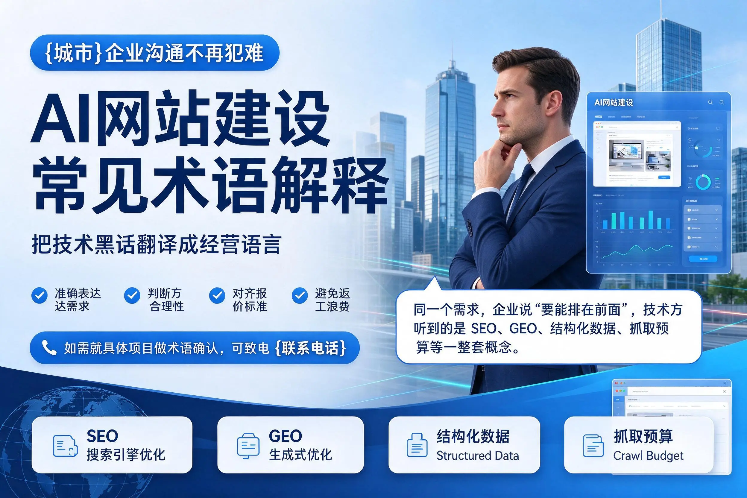 AI网站建设常见术语解释，成都企业沟通不再犯难