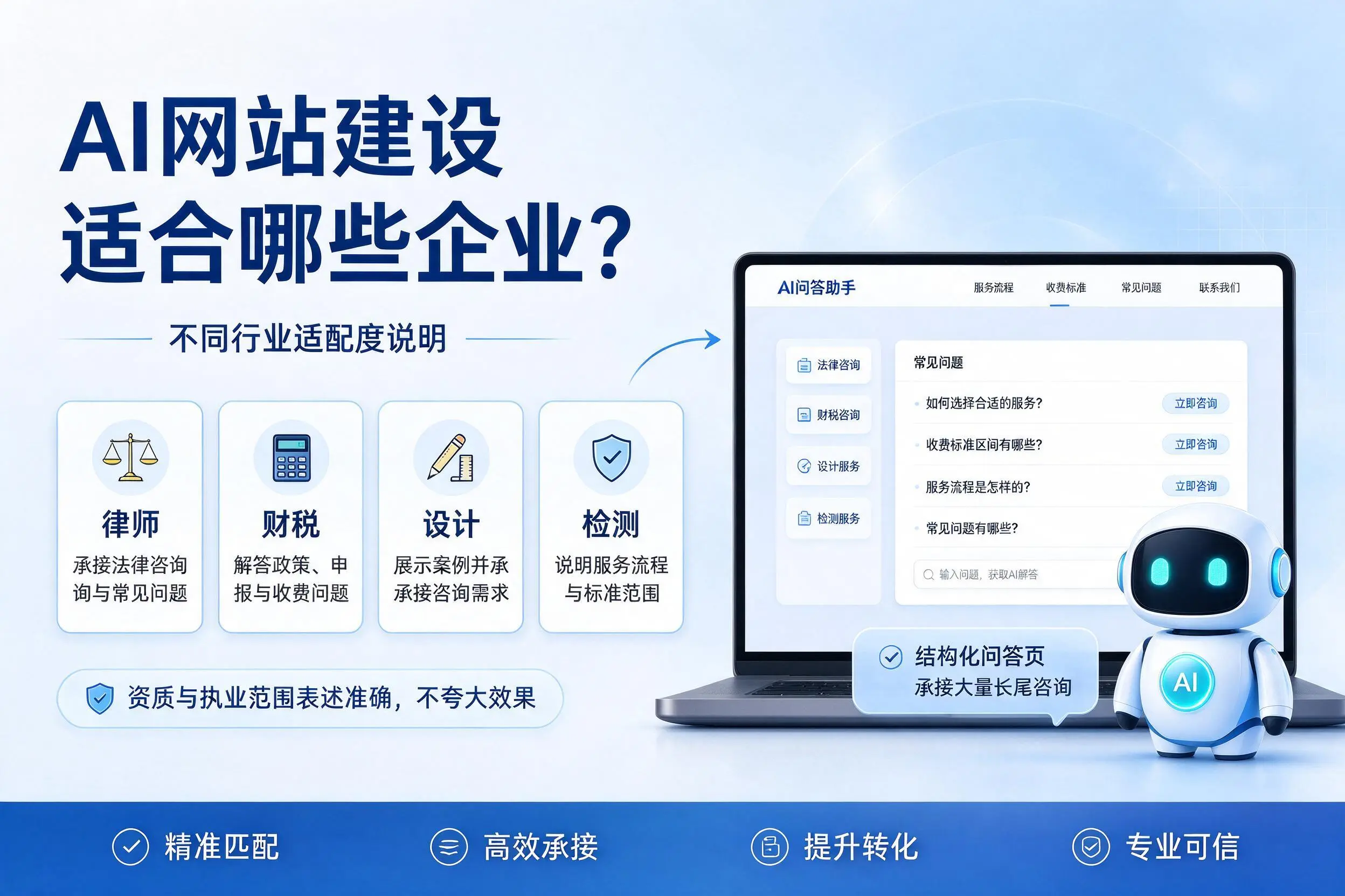 AI网站建设适合哪些企业?成都不同行业适配度说明
