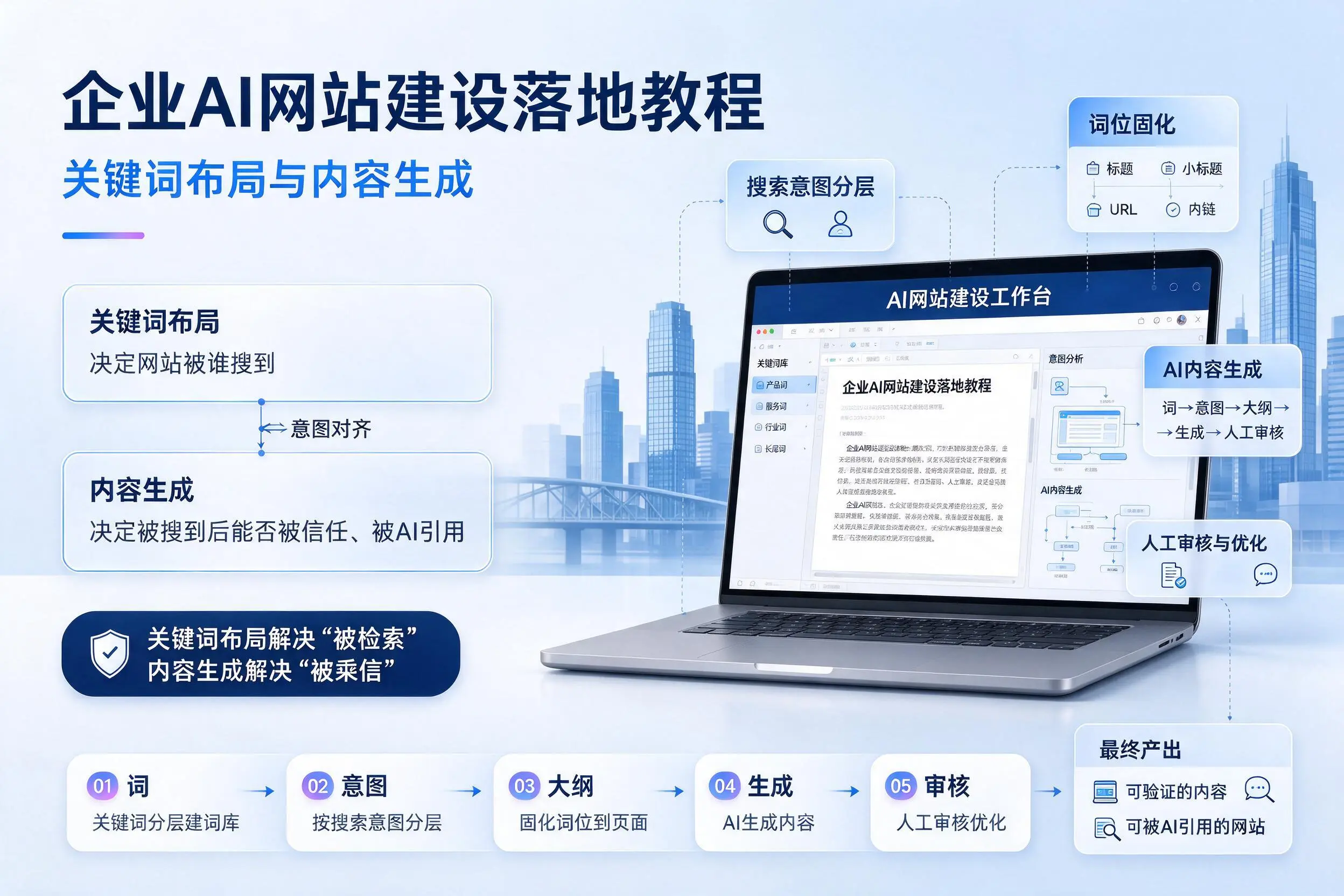 成都企业AI网站建设落地教程:关键词布局与内容生成