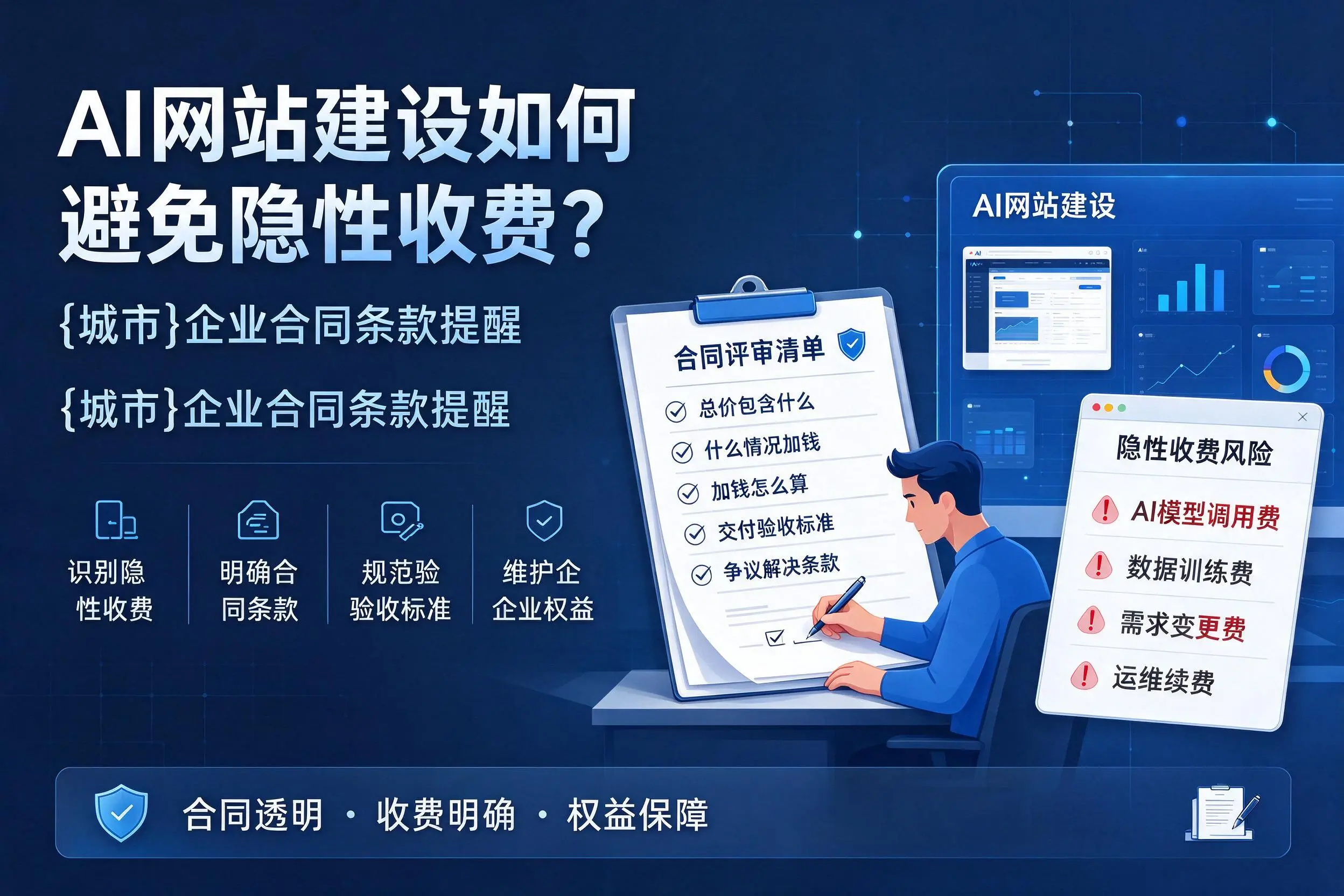 AI网站建设如何避免隐性收费？成都企业合同条款提醒