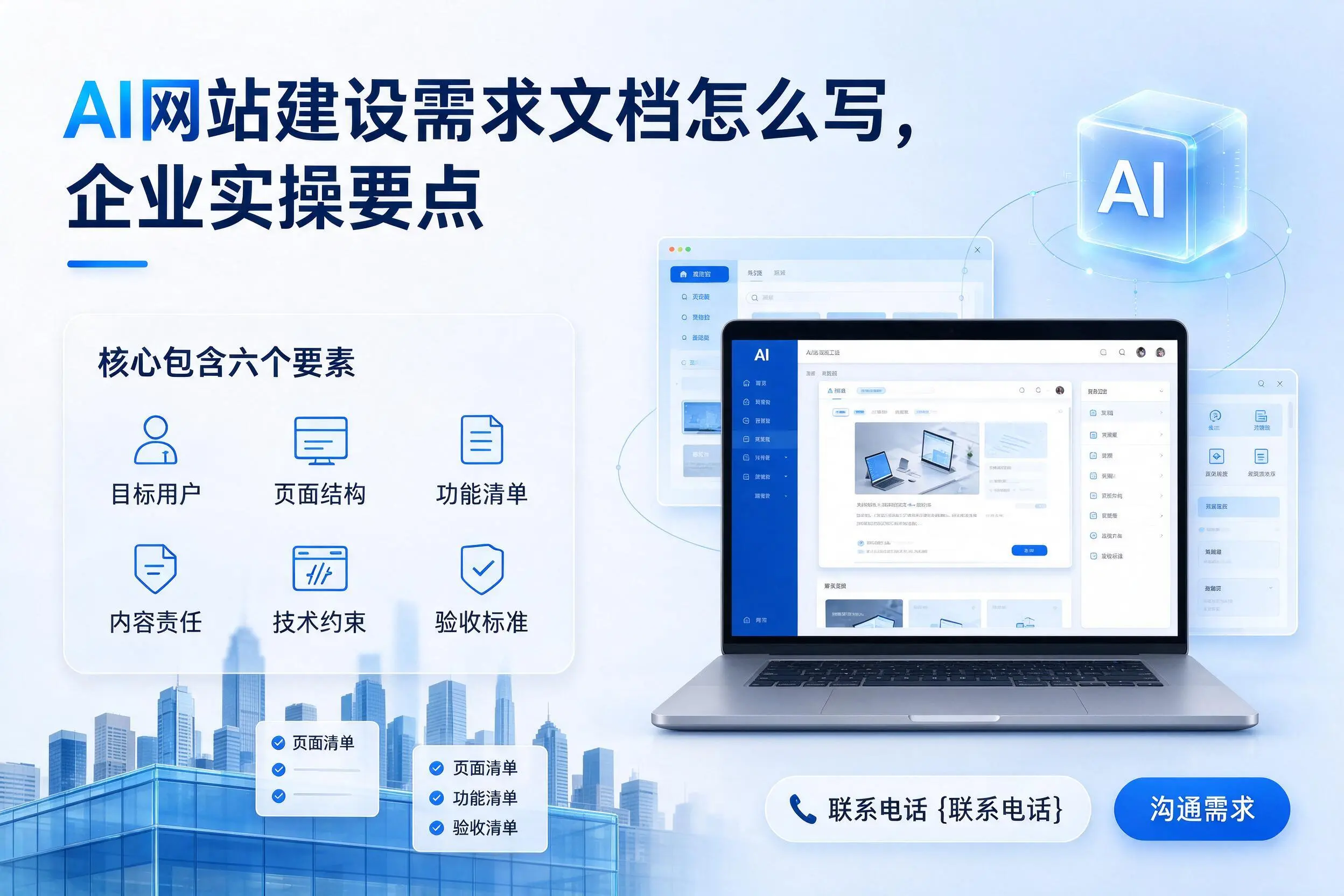 AI网站建设需求文档怎么写，成都企业实操要点