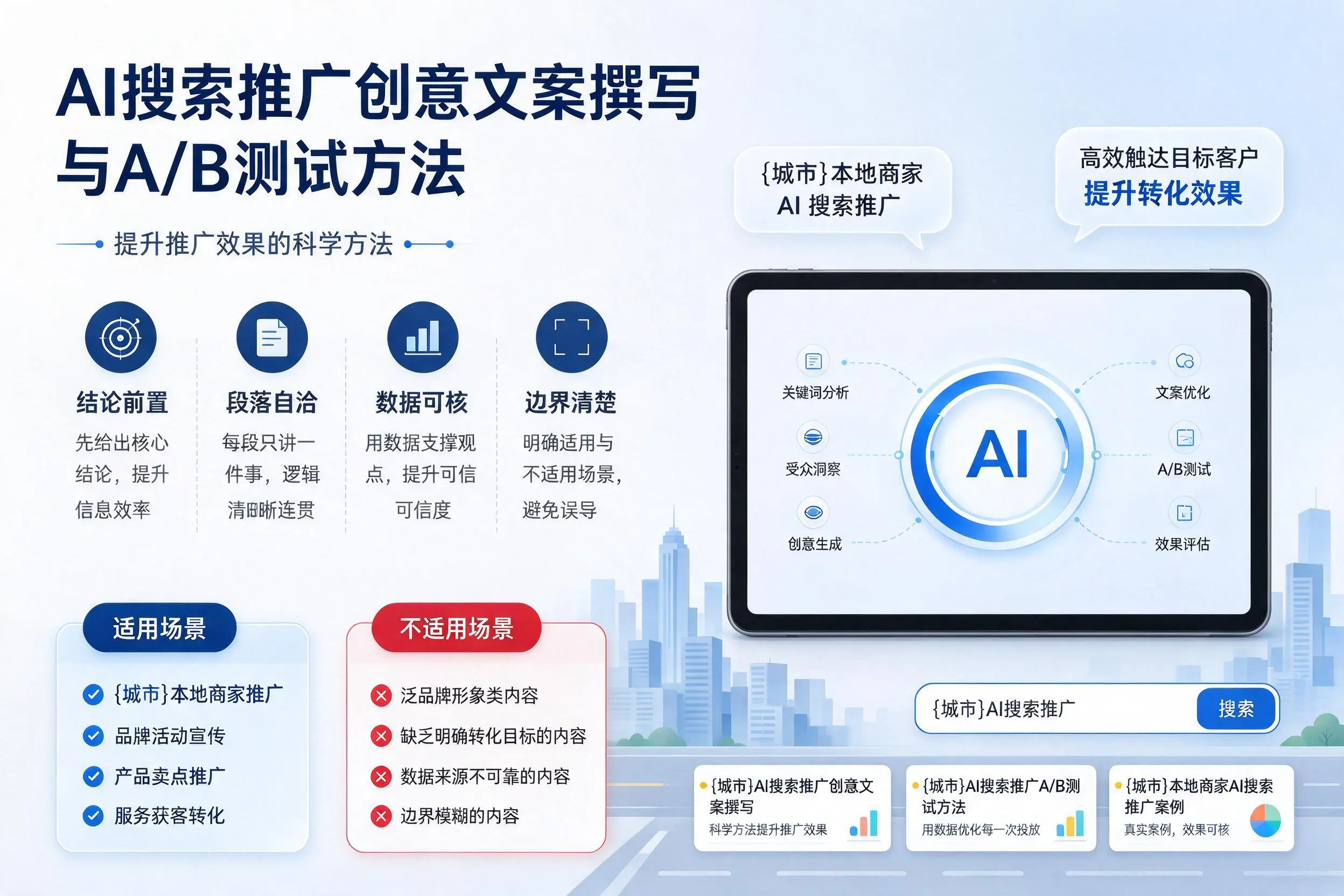 成都AI搜索推广创意文案撰写与A/B测试方法